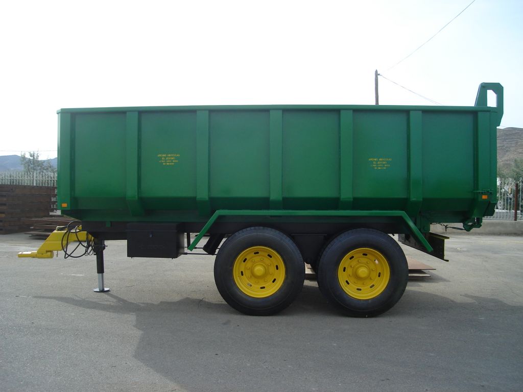  Remolque bañera acero hierro 2 ejes tandem