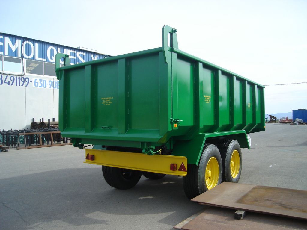   Remolque bañera acero hierro 2 ejes tandem